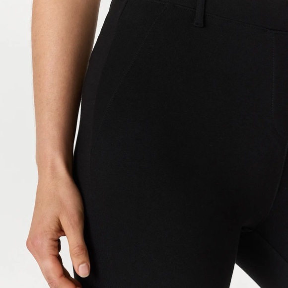 Quince Ultra-Stretch Ponte Straight Leg Pants Black M NWT Pull-On - Picture 4 of 12